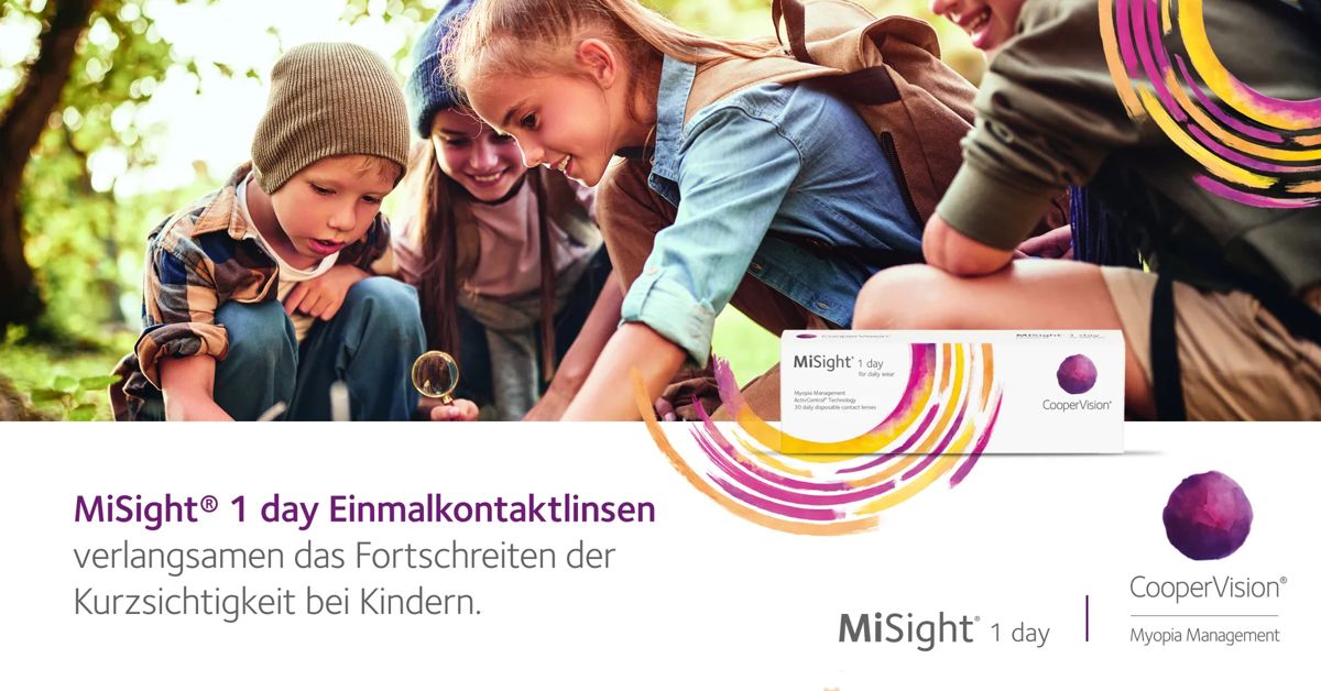 Kinder mit MiSight 1 day Kontaktlinsen